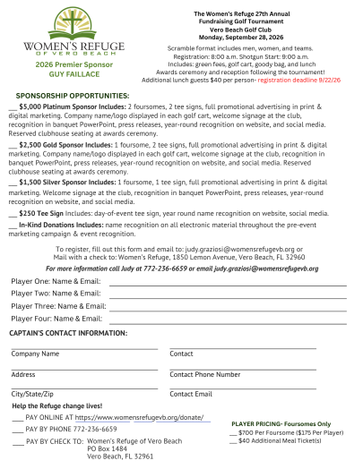 Golf Tournament Flyer 2026
