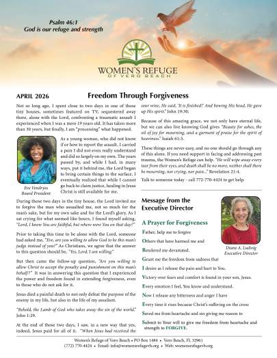 Womens Refuge April 2026 Newsletter