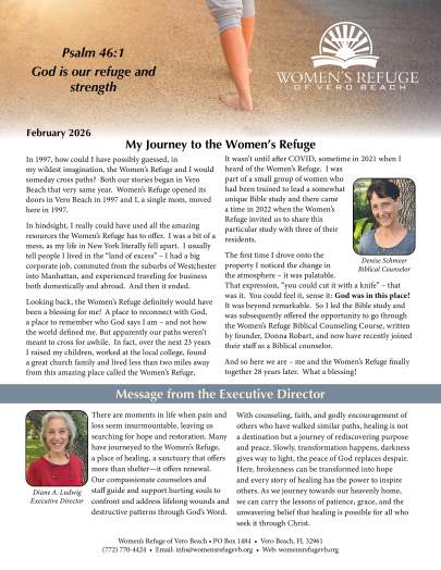 Womens Refuge February 2026 Newsletter